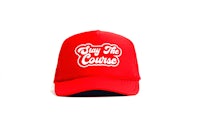 a red hat with the words'give the course'on it